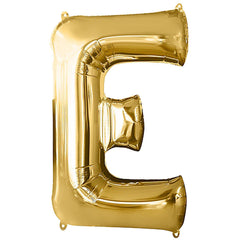 40" Shiny Metallic Gold Mylar Foil Helium Air Alphabet Letter Balloon - E