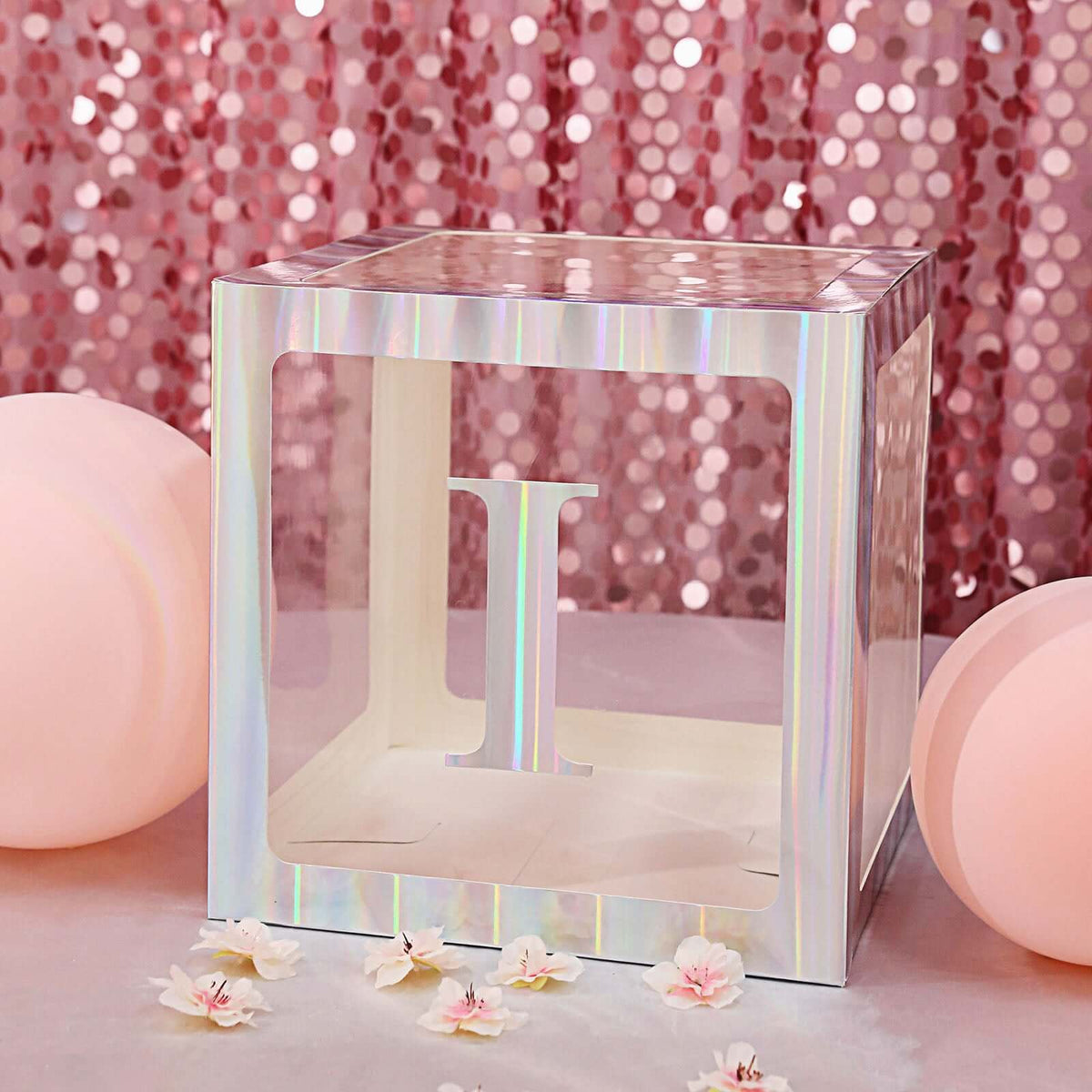 4 Pack 5" Iridescent Alphabet Stickers Banner, Customizable Stick on Letters - I