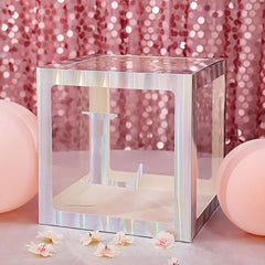 4 Pack 5" Iridescent Alphabet Stickers Banner, Customizable Stick on Letters - L