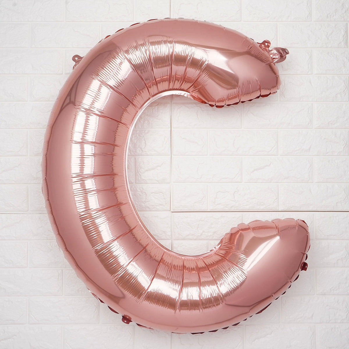 40" Rose Gold Mylar Foil Helium Air Number and Letter Balloons - C