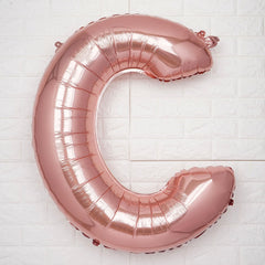 40" Rose Gold Mylar Foil Helium Air Number and Letter Balloons - C