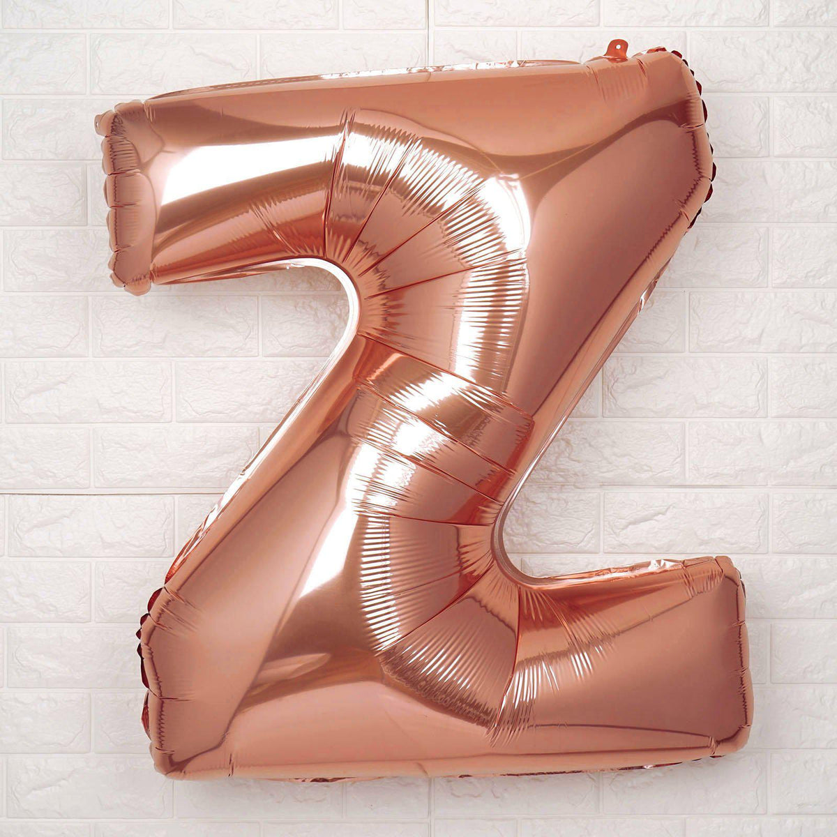 40" Metallic Rose Gold Mylar Foil Helium Air Alphabet Letter Balloon - Z
