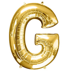 40" Shiny Metallic Gold Mylar Foil Helium Air Alphabet Letter Balloon - G