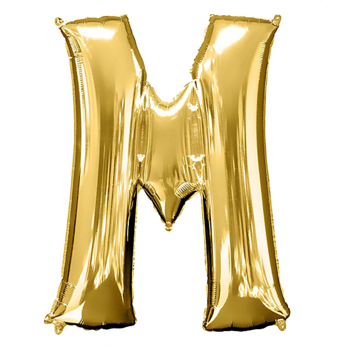 40" Shiny Metallic Gold Mylar Foil Helium Air Alphabet Letter Balloon - M