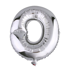 40" Shiny Metallic Silver Mylar Foil Helium Air Alphabet Letter Balloon - O