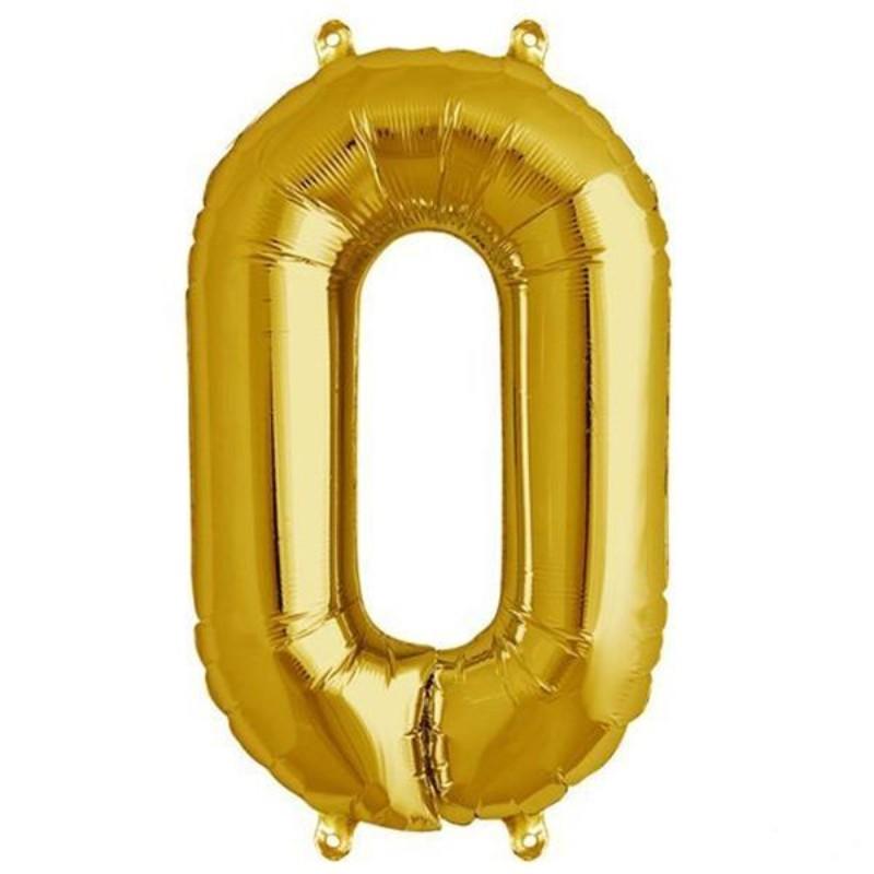 40" Shiny Metallic Gold Mylar Foil Helium Air 0-9 Number Balloons