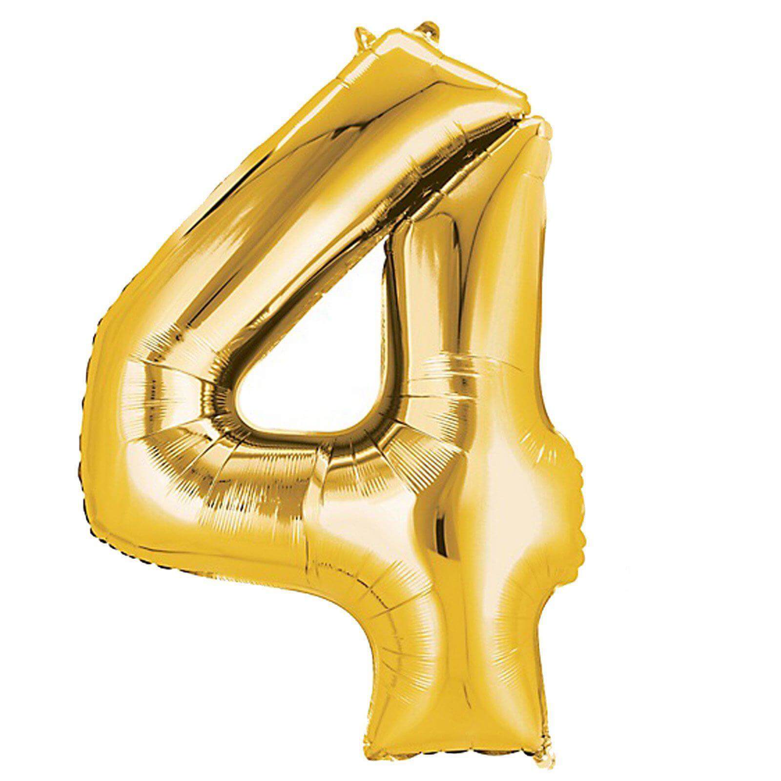 40" Shiny Metallic Gold Mylar Foil Helium Air 0-9 Number Balloons